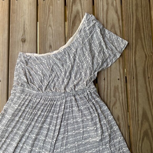 Anthropologie Maeve Jumpsuit L Jamie Print One-Shoulder Wide Leg Romper Sz Large - Picture 7 of 12